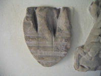 14th Century Tomb recess with arms of the Etton family